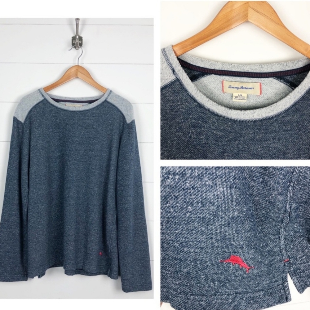 TOMMY BAHAMA LOUNGE RAGLAN SLEEVE SWEATSHIRT SZ LARGE